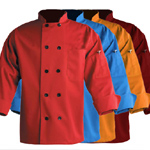 Colored Poly/Cotton Chef Coats